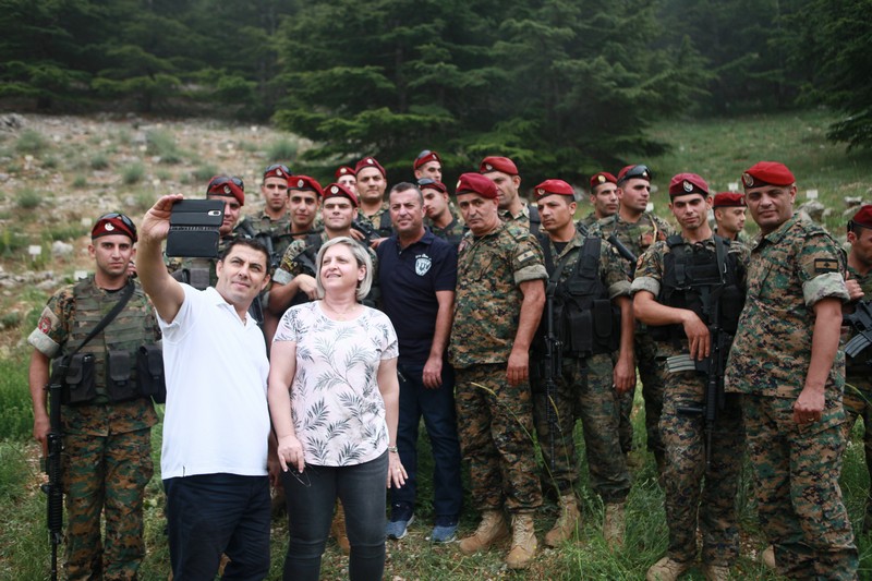 Cedar tree in memory of the Lebanese Commandos Regiment founder